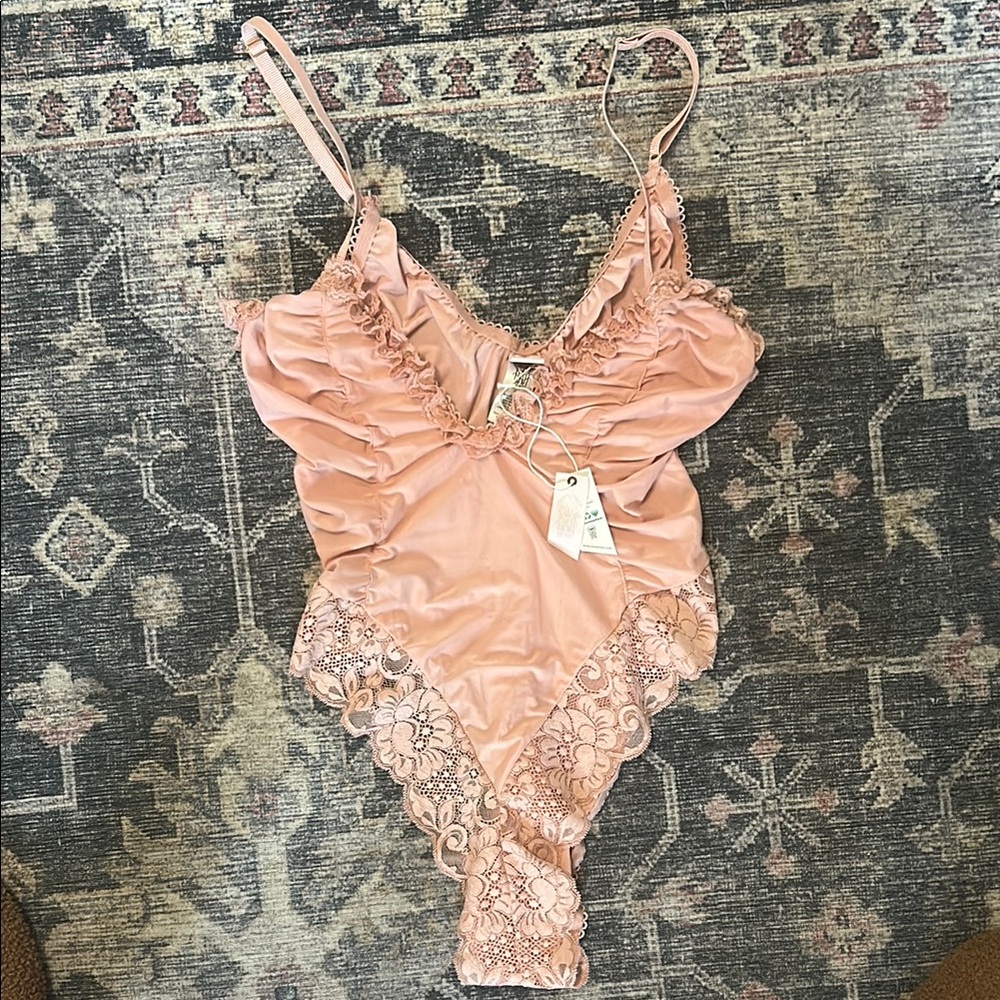 Victoria's Secret Pink Lace Bodysuit